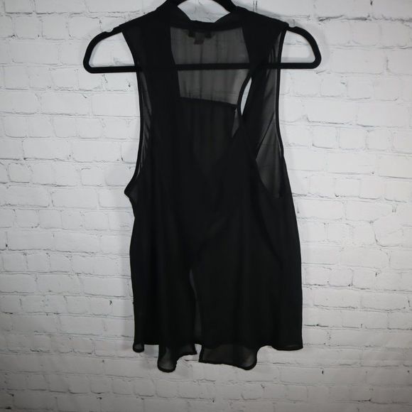 Decree Black Sheer Sleeveless Top Women's Size XL - Picture 3 of 7
